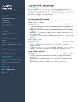 Modern resume template